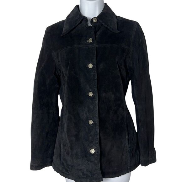 bp Jackets & Blazers - bp Black Suede Button-Front Blazer Jacket